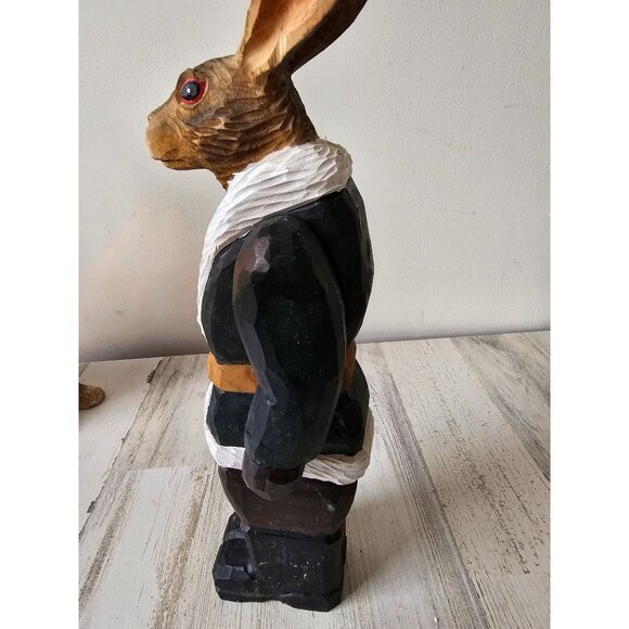 Wooden jointed bunny rabbit shabby chic unique Easter spring decor vintage style - Picture 3 of 9